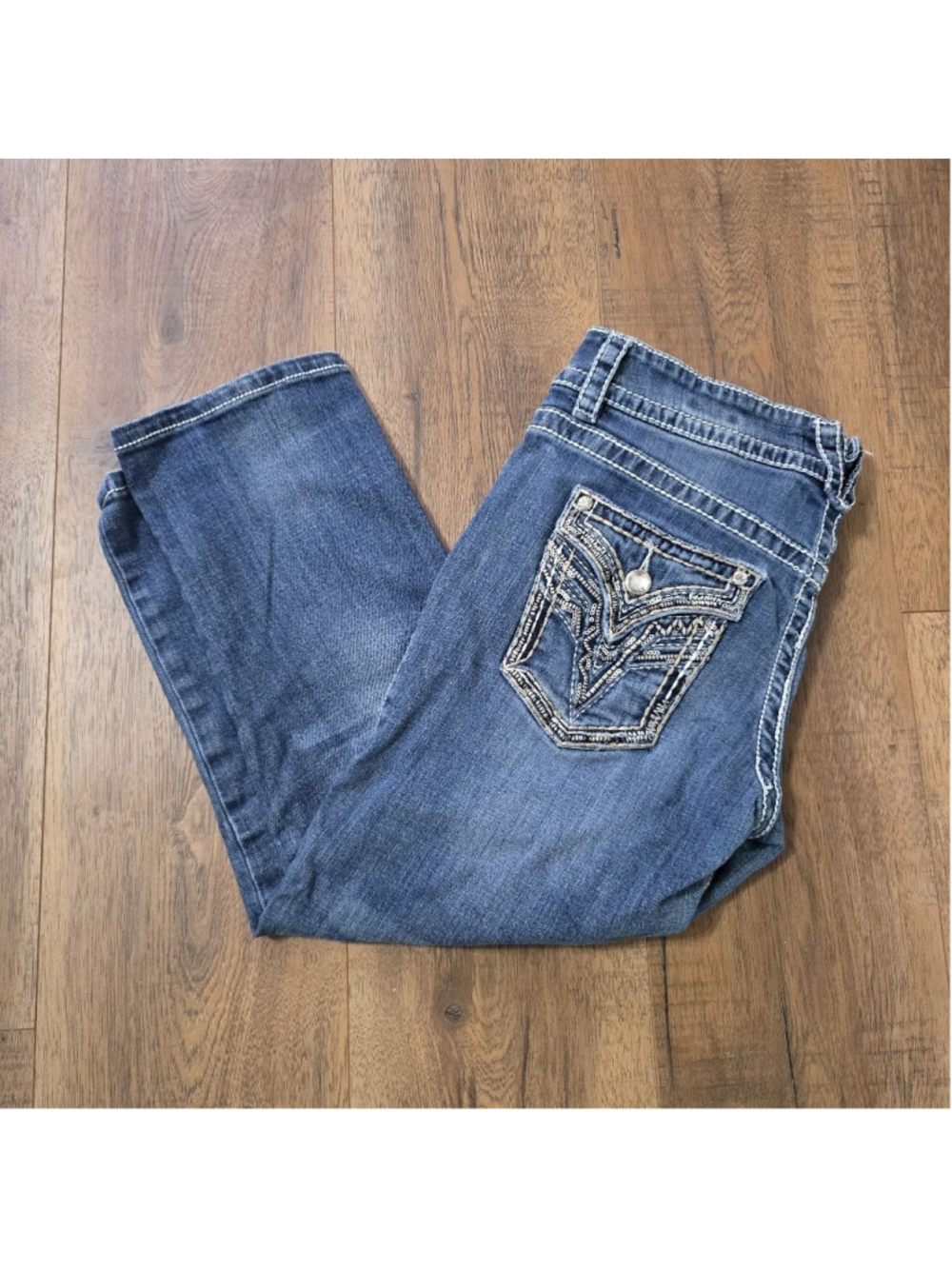 Women's Vigoss Blue Capri Jeans Size 28